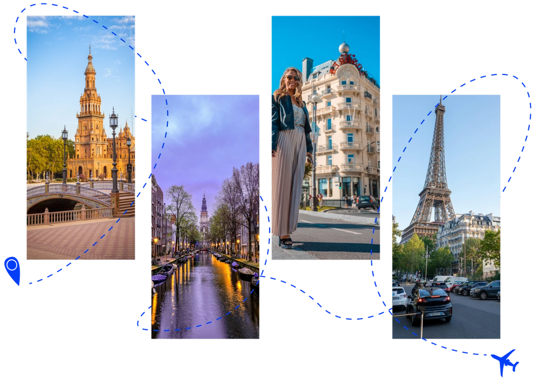 Sevilha, Amsterdã, Madri e Paris